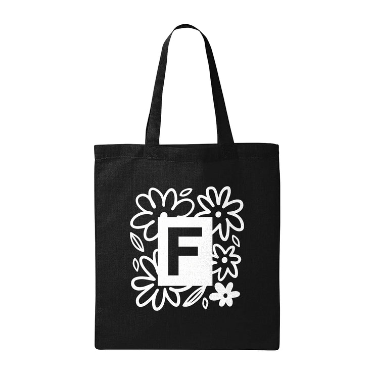 Floral "F" Small Tote Bag