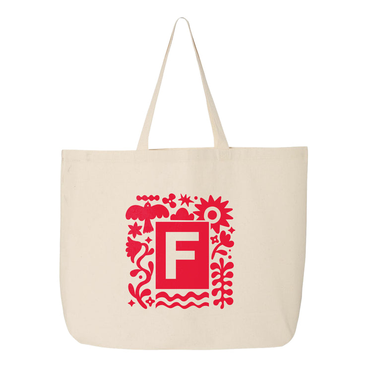 Nature "F" Large Tote Bag
