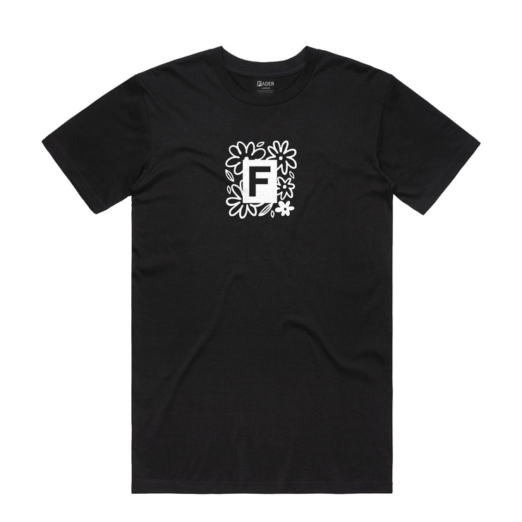 Floral Logo Tee - Black