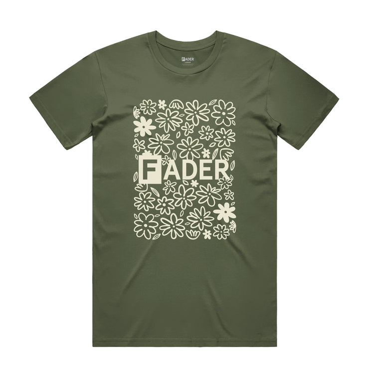 Floral Logo Tee - Olive