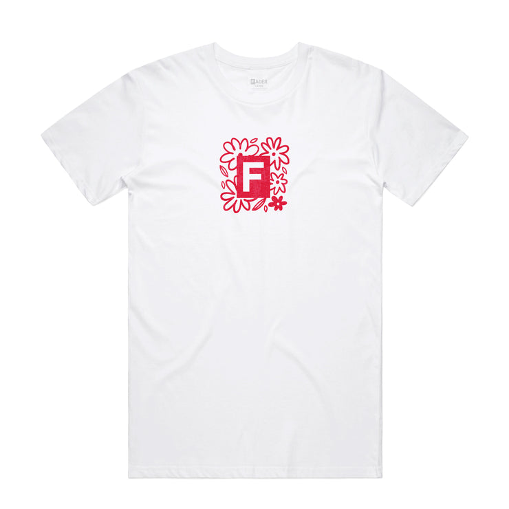 Floral Logo Tee - White