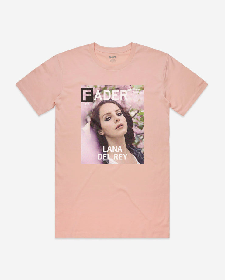 pink t-shirt with Lana Del Rey- the FADER magazine issue 