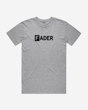 gray t-shirt with the FADER logo