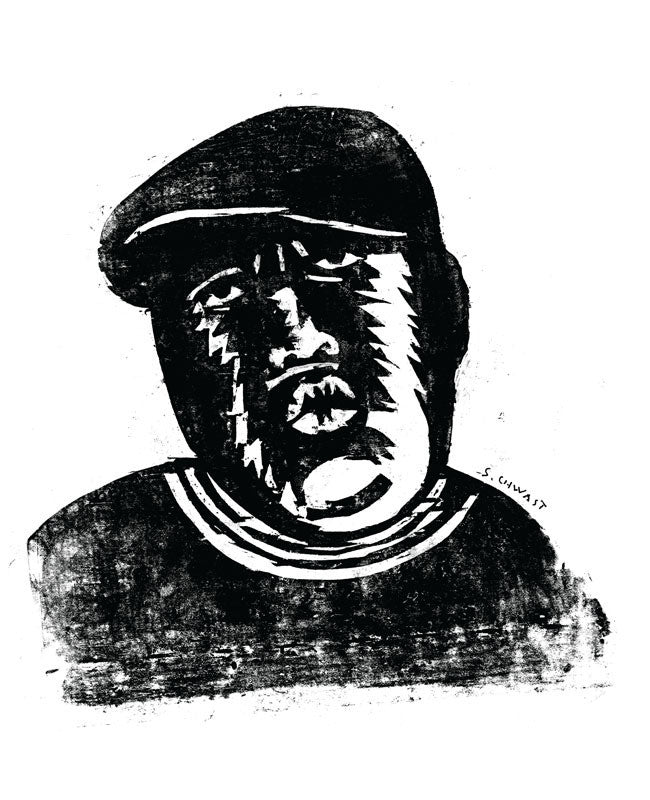 Issue 073: Notorious BIG Woodcut by Seymour Chwast - The FADER
